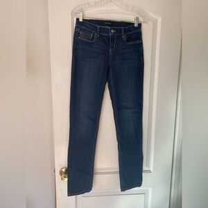 White House Black Market Dark Blue cropped jeans